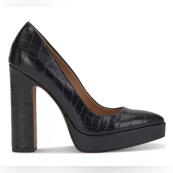 JESSICA SIMPSON Glynis black embossed High Heel platform Pumps size 11 brand new - Picture 3 of 7